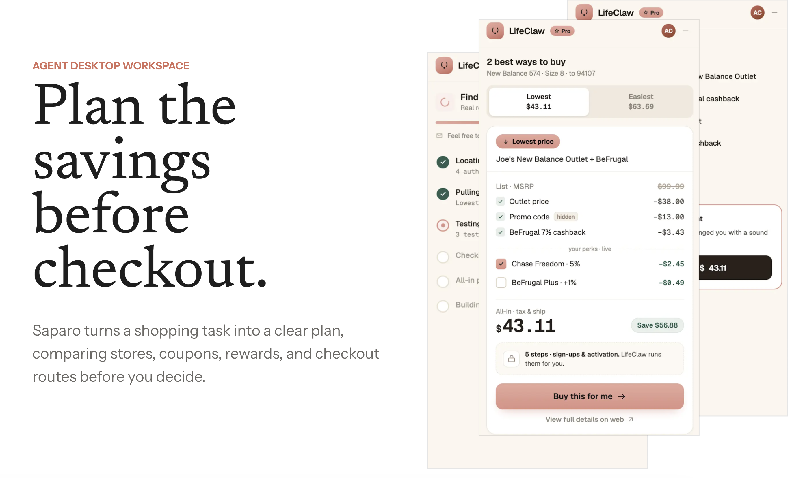Saparo | AI Shopping Agent cover