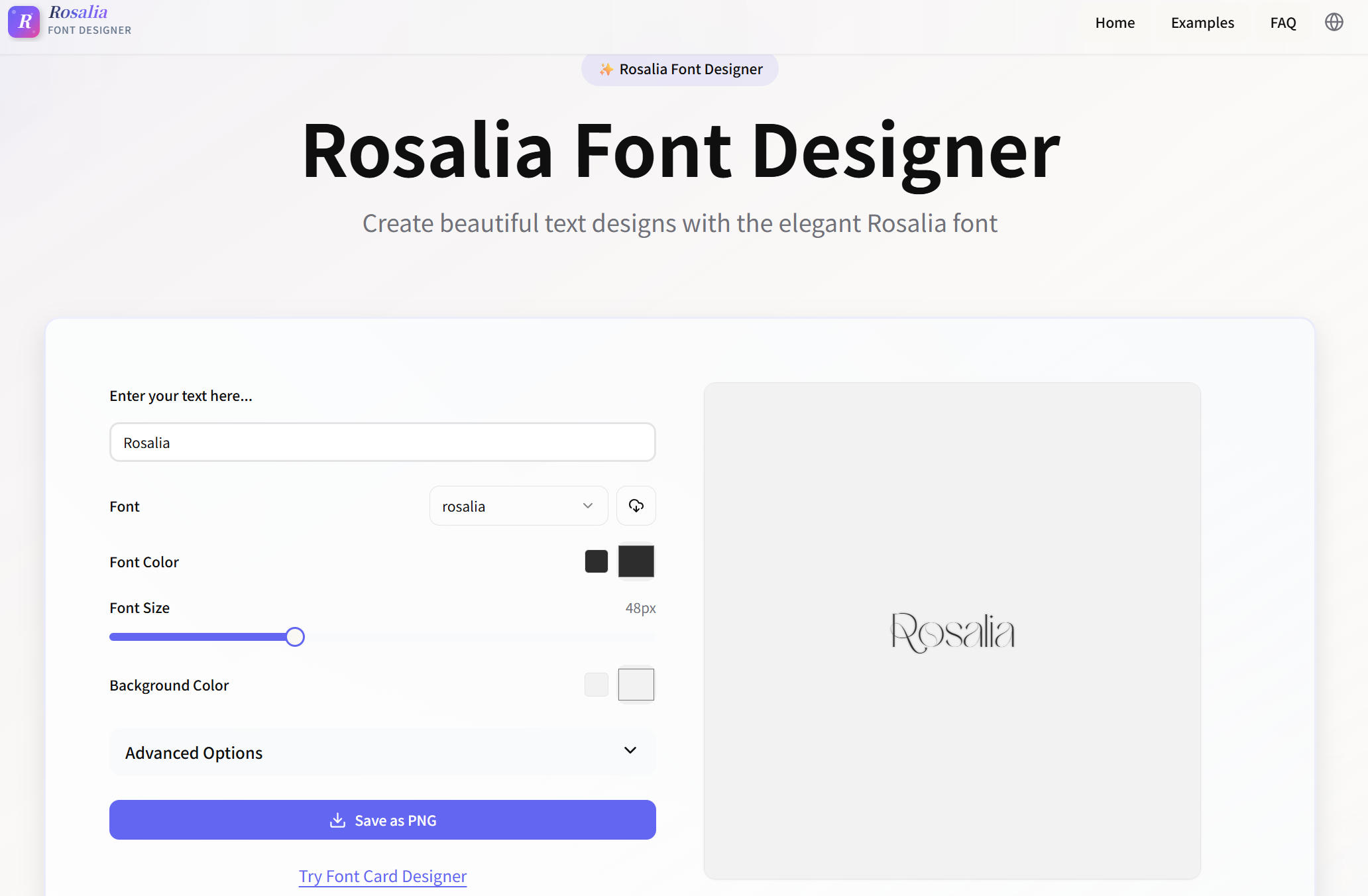 Rosalia Font Generator cover