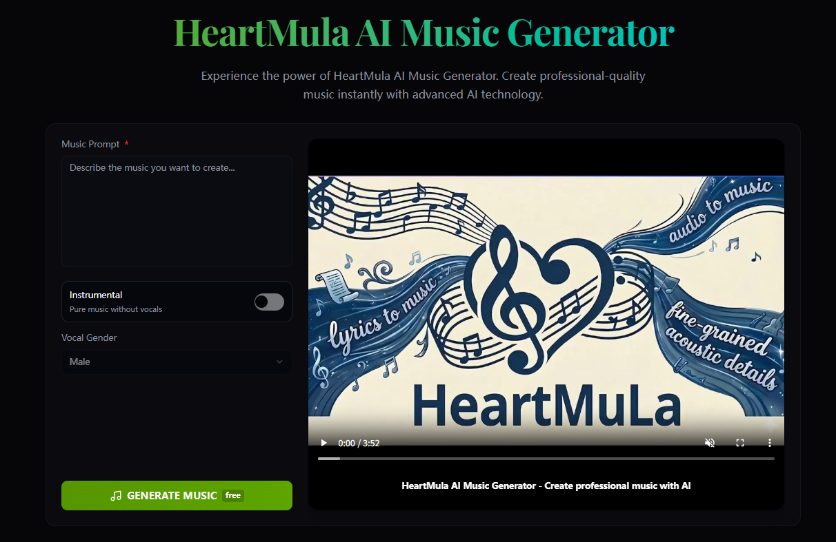 HeartMula AI Music Generator cover