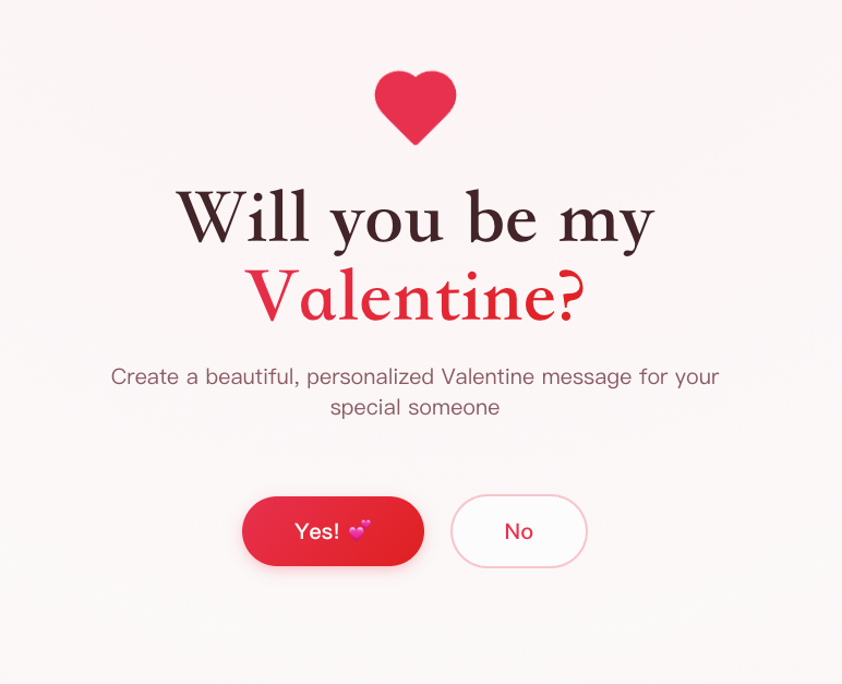 Will you be my Valentine?