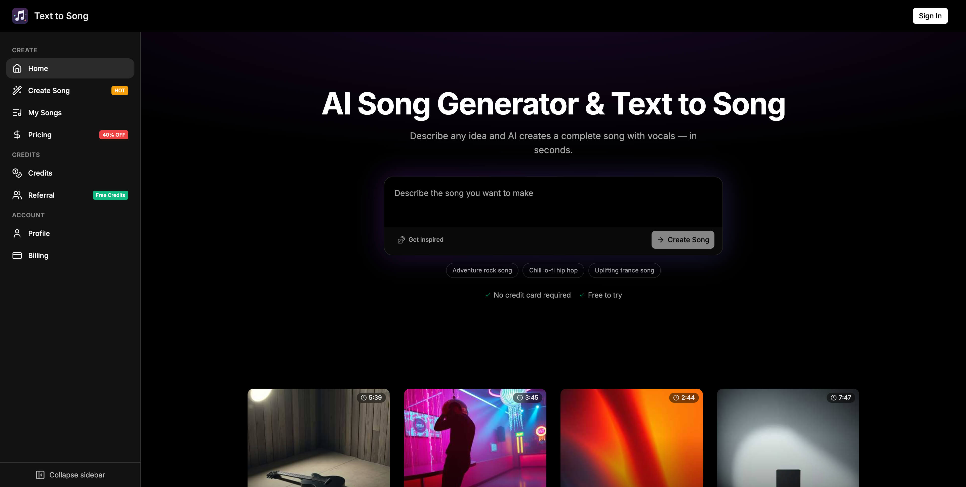 Text to Song AI