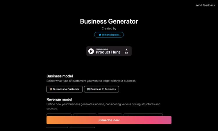 business generator vercel app