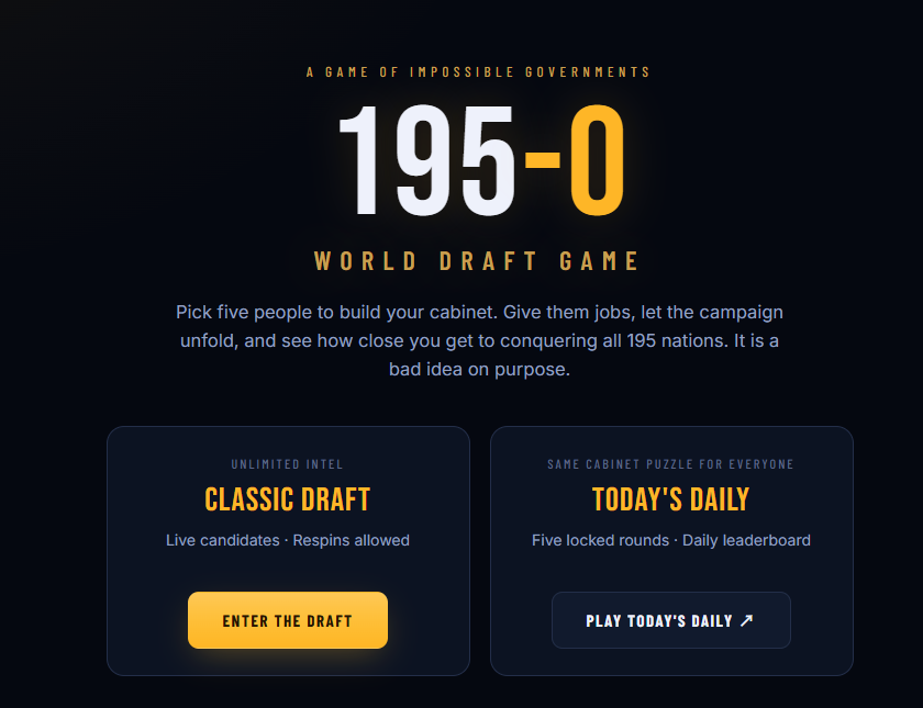 195-0 World Draft Game: Build a Cabinet cover