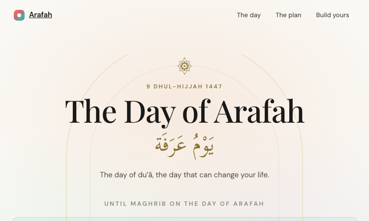 Arafah Netlify App