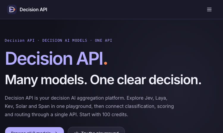 Decision API cover