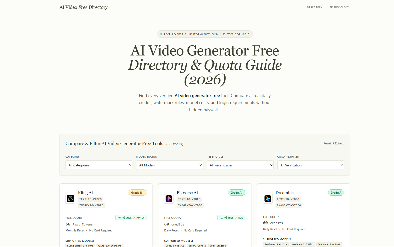 AI Video Generator Free Directory cover