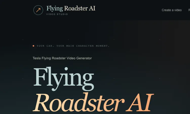 Flying Roadster AI Video Generator