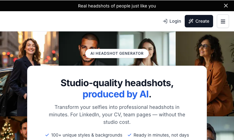 QuickAI Headshots – Official Website