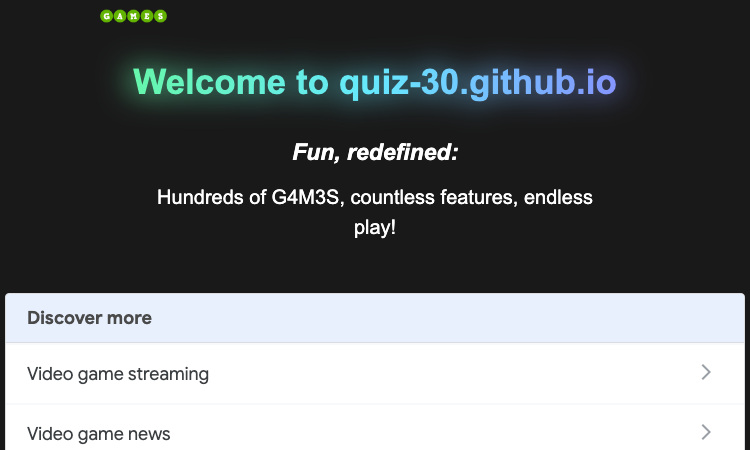 Quiz 30 Github Io