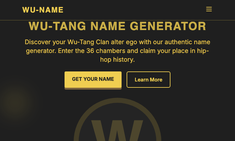 Wu Tang Name Generator